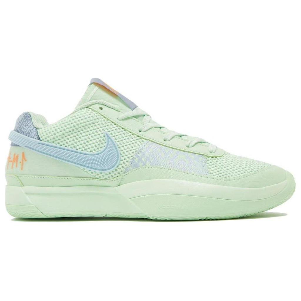 Nike Мужские кроссовки Ja 1 Mismatched разноцветные ярко-мандариновые парово-зеленые FQ4796-800