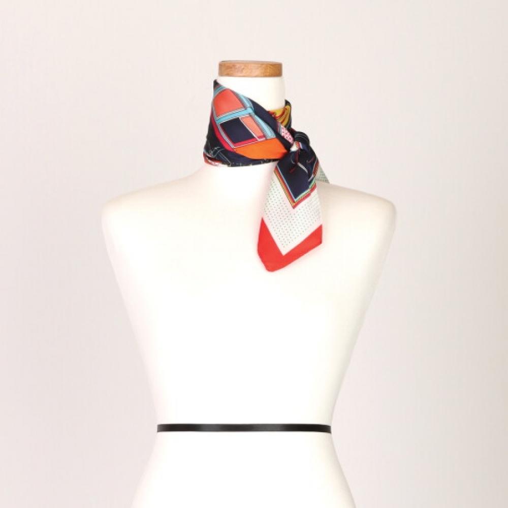 Shop Women Silk Filling Premium Square Scarf Navy Lmd Wsc 0373