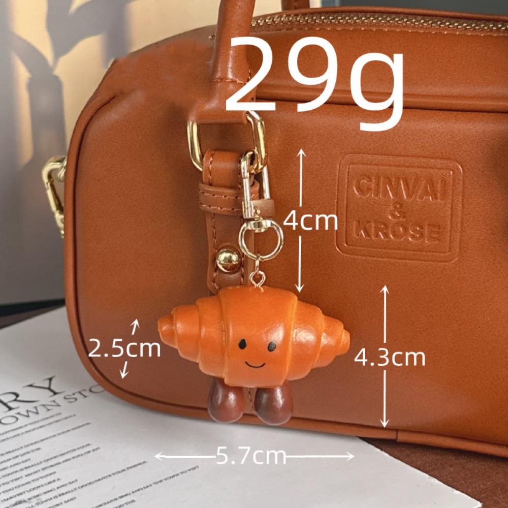 Bagel Simulated Food Key Chain Keyring Croissant Bag Accessory  Backpack Decor