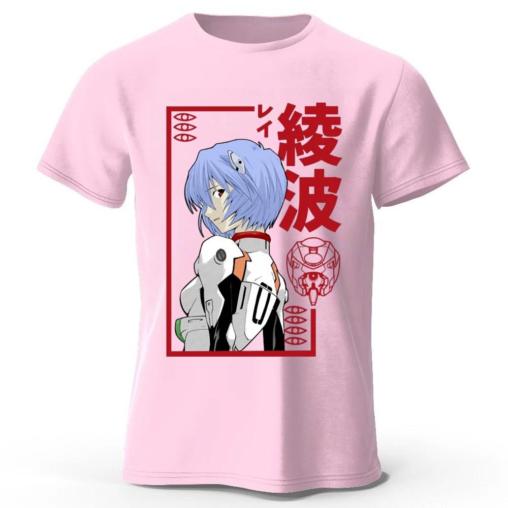 Аниме Neon Genesis Evangelion Rei Мемориальное издание Чистый хлопок Короткий рукав Мужчины Женщины Повседневная Свободная Удобная Спортивная Футболка