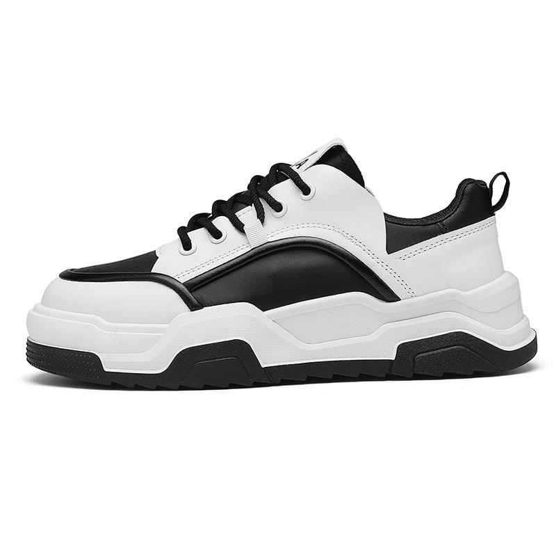 Интернет знаменитости популярная мужская обувь весна и осень 2025 новые универсальные спортивные туфли для отдыха на открытом воздухе для увеличения роста молодежные кожаные туфли для пап