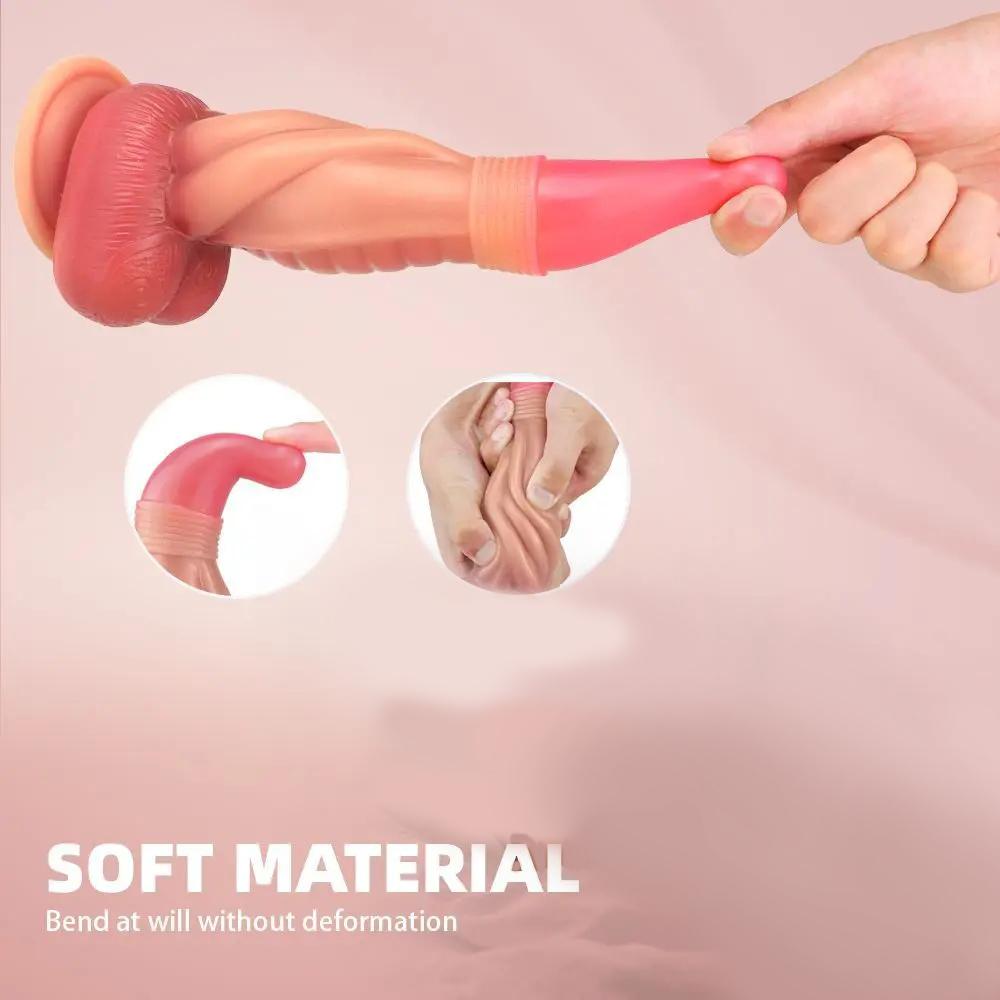 Мягкий силиконовый пенис, фаллоимитатор Alien с мультитекстурой, фаллоимитатор дракона с прочной присоской, анальные игрушки, толстый фаллоимитатор Alien, игрушки для взрослых для женщин и мужчин