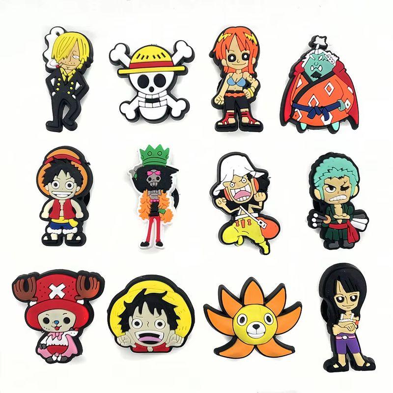 Набор из 12/24/36 шт. Серия One Piece Фигурки Луффи Зоро Санджи Милые Мультяшные Пряжки для Кроксов Японское Аниме DIY Аксессуары Подарки
