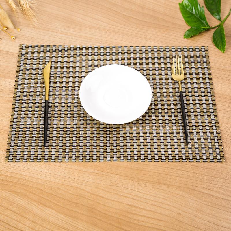 Simple and environmentally friendly Teslin PVC thermal insulation mat Western dining mat Easy to wash quick-drying non-slip hotel restaurant mat
