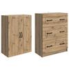 2 Piece Cabinet Set Artisan Oak Finish 66 x 34.5 x 87 cm Particleboard