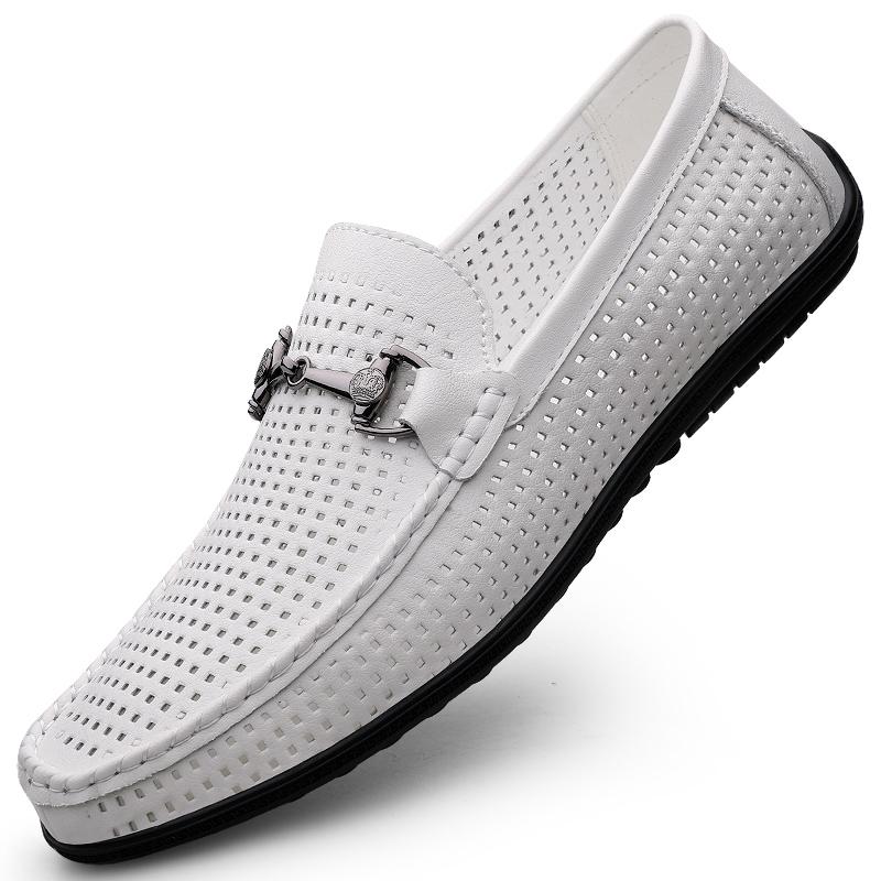 Fashion High Quality Men Casual Leather Loafers Flat Designer Casual Business Office Formal Shoes New Soft Bottom Antiskid Walking Shoes