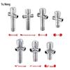 YUNENG 304 Stainless Steel Dual Outlet Angle Stop Valve