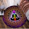 1Pc Lotus Meditation Circular Print Rug - home decoration Carpet For Living Room Bedroom Flooring Computer Chair Area Rug