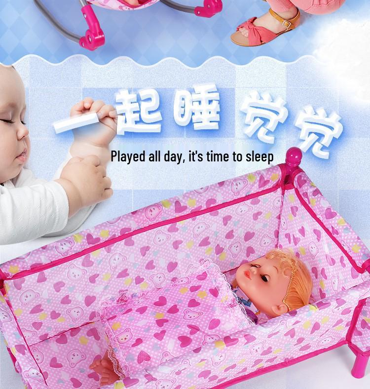 Детский кукольный домик Игровая зона Легкая прогулочная коляска с куклой