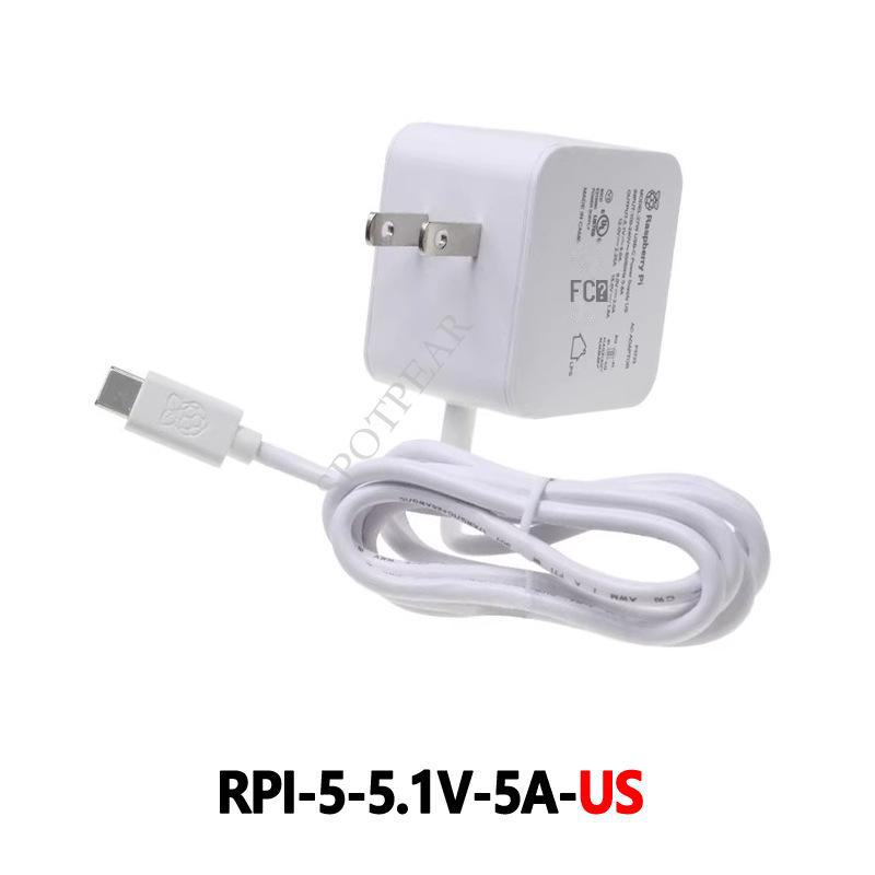 Официальный блок питания Raspberry Pi 5-го поколения, 27 Вт, с USB-C, 5 А