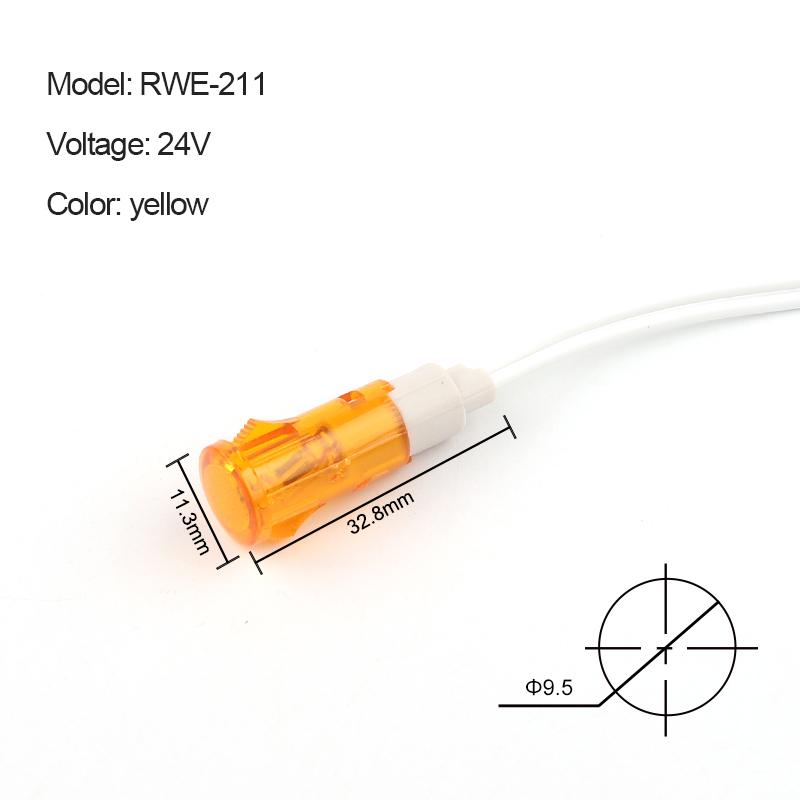 5 шт. сигнальная лампа панель монтажа неоновый индикатор 380 220 В 12 В/24 В постоянного тока 10 мм MDX-11A с проводом направляющая сигнальная лампа красный зеленый желтый