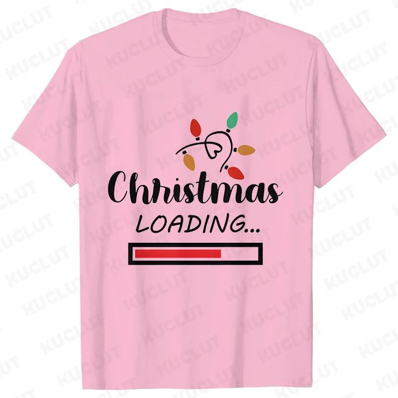 Christmas Loading Graphic TShirt Unisex Clothing Casual Short Sleeve Tees Happy New Year Tshirt Fashion Merry Christmas Y2k Tops
