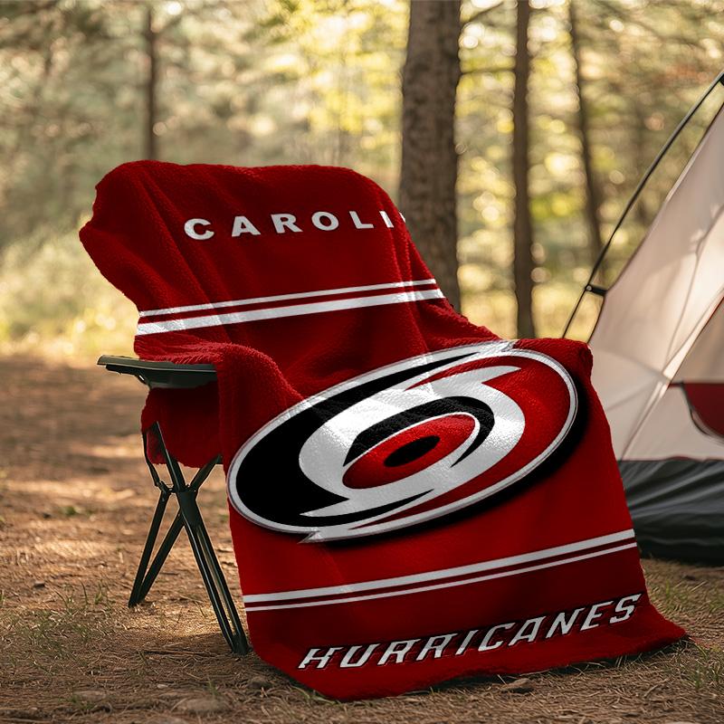 Hurricanes Team Spirit Blanket Flannel Throw for Sofa, Indoor, Camping, Living Room, Office, Chair, And Bed Soft Birthday Gift