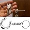 Fashionable Silver Tone Horseshoe Keyring Charm Sturdy Snaffle Bit Designs Keychain for Horse Lovers Decoration