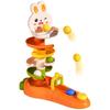 Rotating Design Rabbit Rail Car Ball Toys Press Mechanism Track Turn Around Toy  Toddler Activities