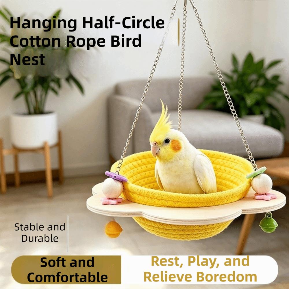 Cozy Woven Bird Nest Round Bird Sleeping Hut Multi-Purpose Hanging Bird Nest  Bird Breeding