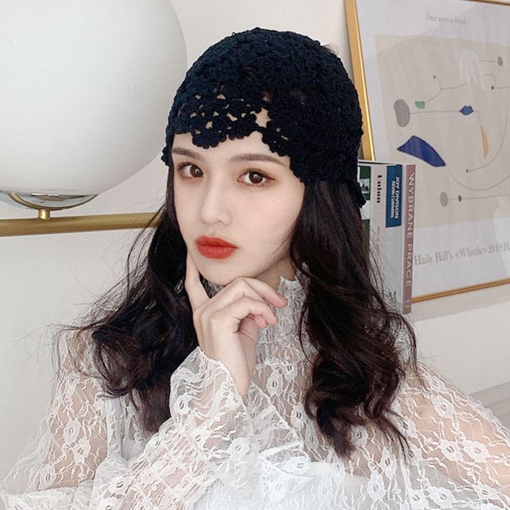 Выдолбленный берет-кепка повседневная солнцезащитный козырек дышащая вязаная шапка женская