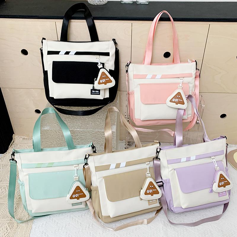 Contrasting Colors, Large-Capacity Commuting, Messenger Bags, Fashionable And Versatile High-Value Student Shoulder Bags