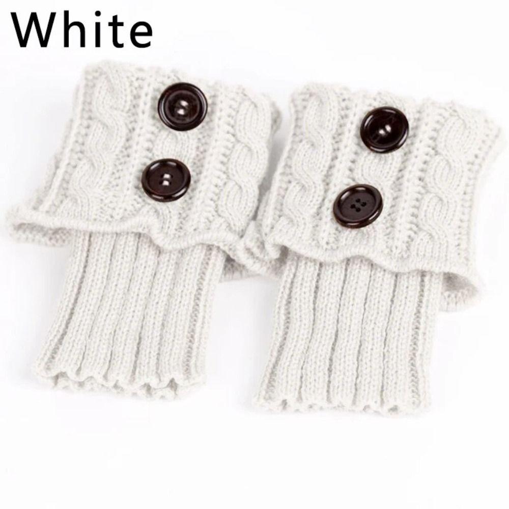 Solid Color Boot Toppers Woolen Gaiters Leg Warmers New Warmers Boot Cover