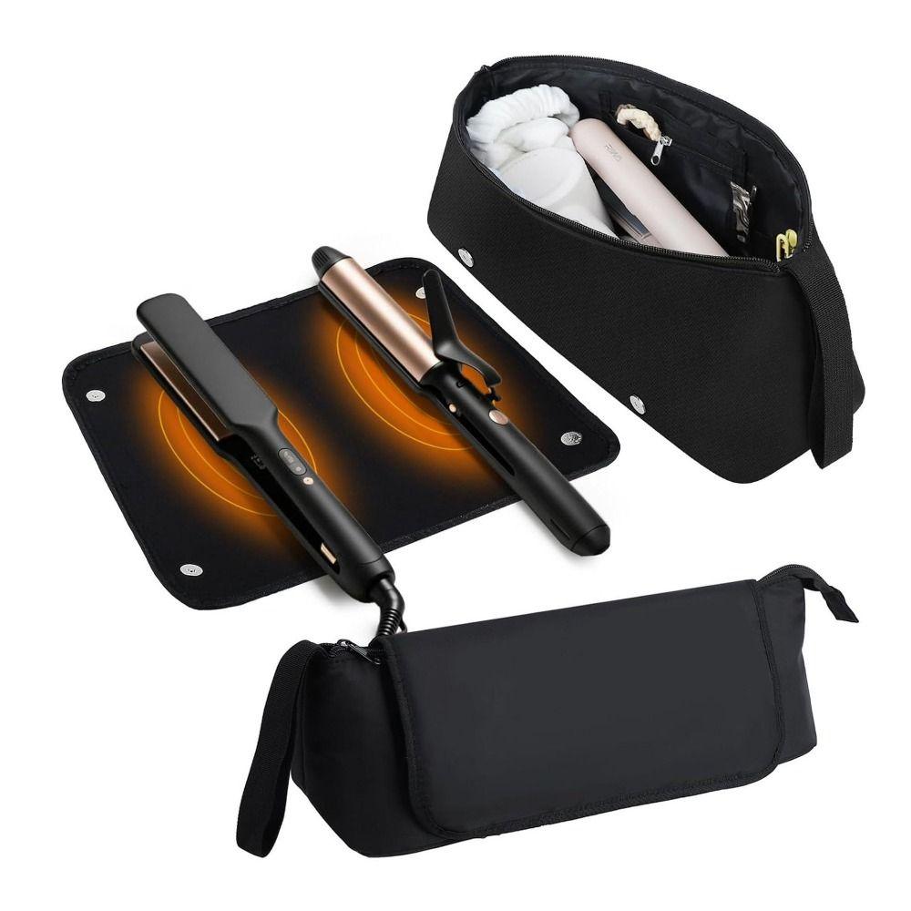 Soft Hair Dryer Storage Bag Large Capacity Curling Iron Carrying Case Bathroom Storage