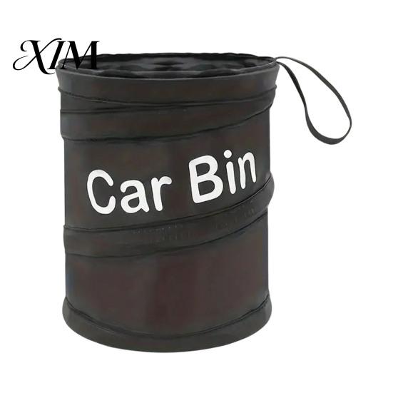 Travel Essentials for Car Organization Collapsible Trash Can, Interior Foldable Waste Container, Waterproof Oxford Automotive Storage Organizer Cloth
