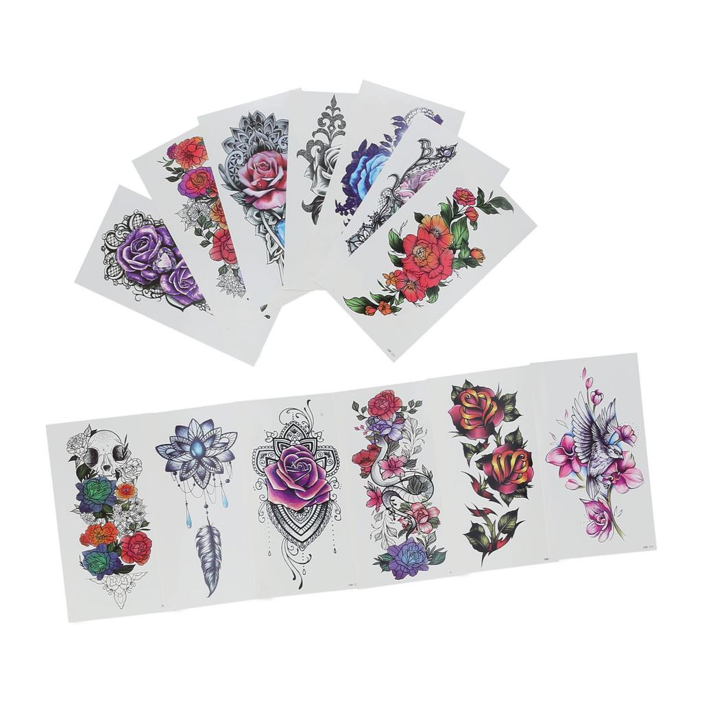 20 шт. Временные тату-наклейки Водостойкие Долговечные Цветочные Поддельные татуировки для женщин
