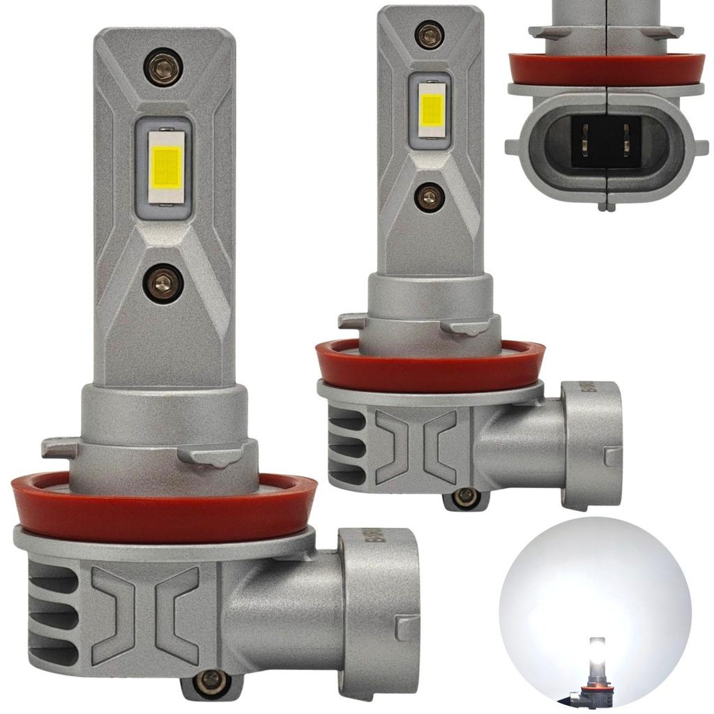 2 Pcs H9 LED Bulbs 12-24V CANBUS CSP White, Powerful 5000lm New Off-Road