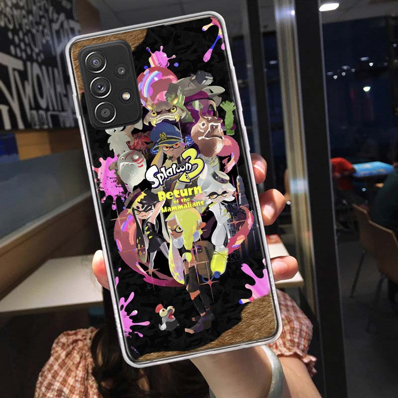 Игровой чехол для телефона S-Splatoons для Samsung A54 A57 A37 A17 A14 A15 A12 A24 A34 A55 A35 A25 A52S A07 A05S A04S A22 A32 A72 Galaxy Нет
