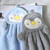 1/4Pcs Kids Microfiber Hand Towels with Hanging Rope Absorbent Cartoon Design Kitchen Home Hand Towels