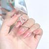 Love Simple Diamond-Set Zir*****Pening Simple Fashion Light Luxury High-End Niche Design Index Finger Combination Ring Women