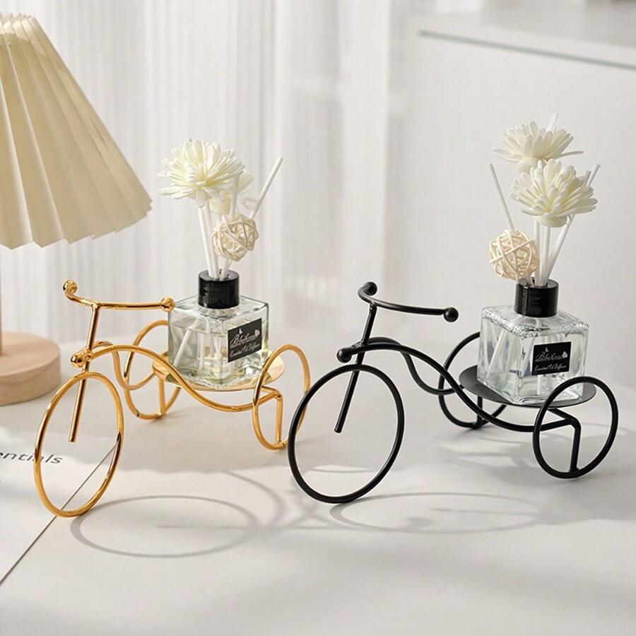 Modern Bicycle Statues Iron Decoration Creative Bicycler Aromatherapy Rack For Home Office Living Room Dining Table Decoration