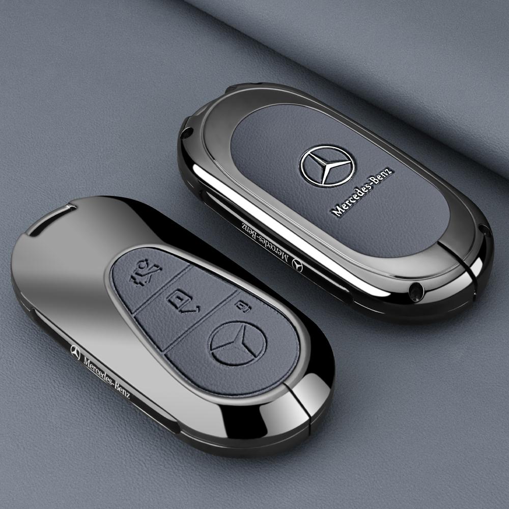 ZJH5 Leather Smart Remote Key Protector Car Key Case Cover For Mercedes Benz A C E S GLC GLE GLB W204 W205 W206 W212 W213 W221 W223