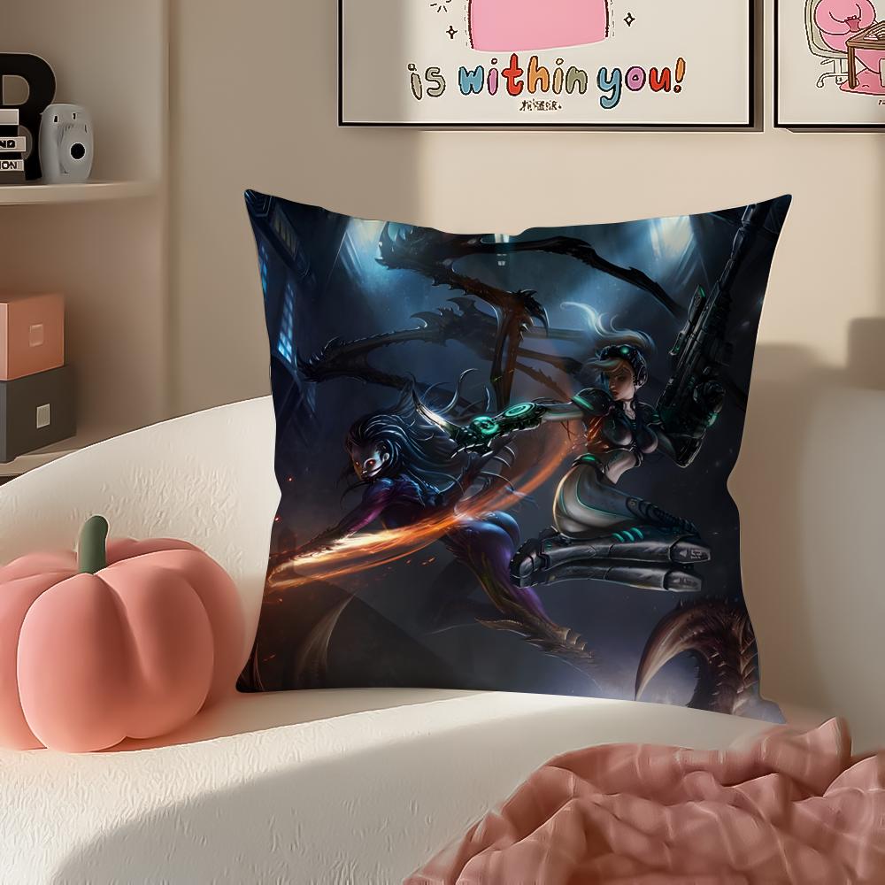 Game SciFi SStarCraft Cushion Cover Pillowcase Short Plush Invisible zipper Room Sofa Cushion Cover