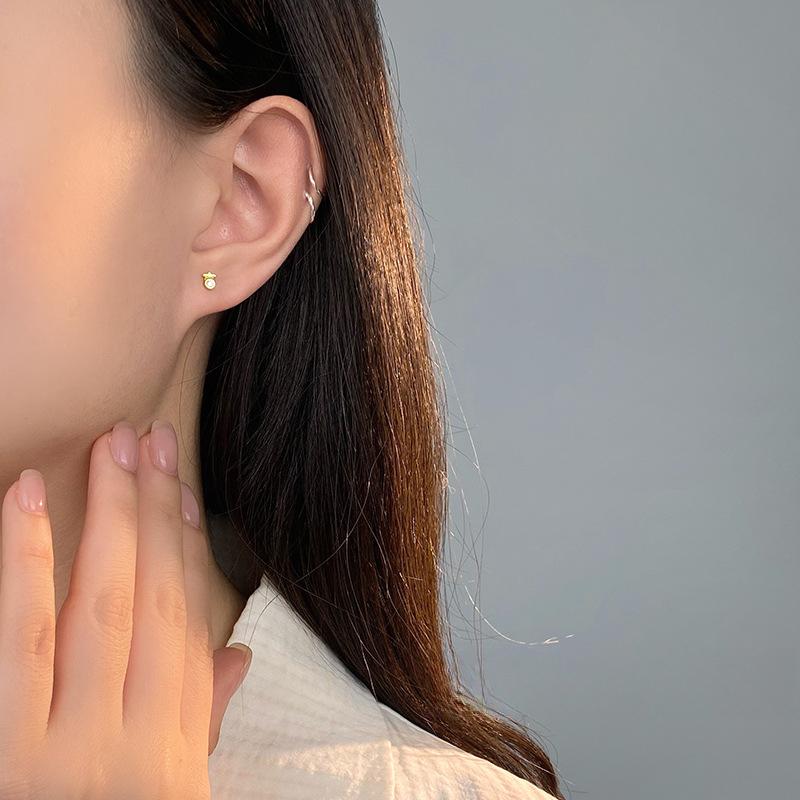 Новые серьги в китайском стиле с бриллиантами для женщин с нишевым дизайном Мини-серьги в китайском стиле