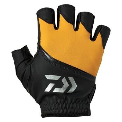Daiwa Перчатки с УФ-защитой с набивкой, набор из 5 штук, 25DG-2125, Оранжевый, Средний