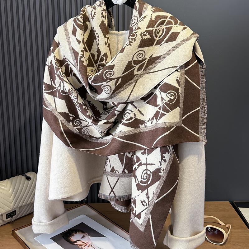 Casual Versatile Scarf To Keep Warm, Outer Coat Shawl, Winter High-End Warm Scarf