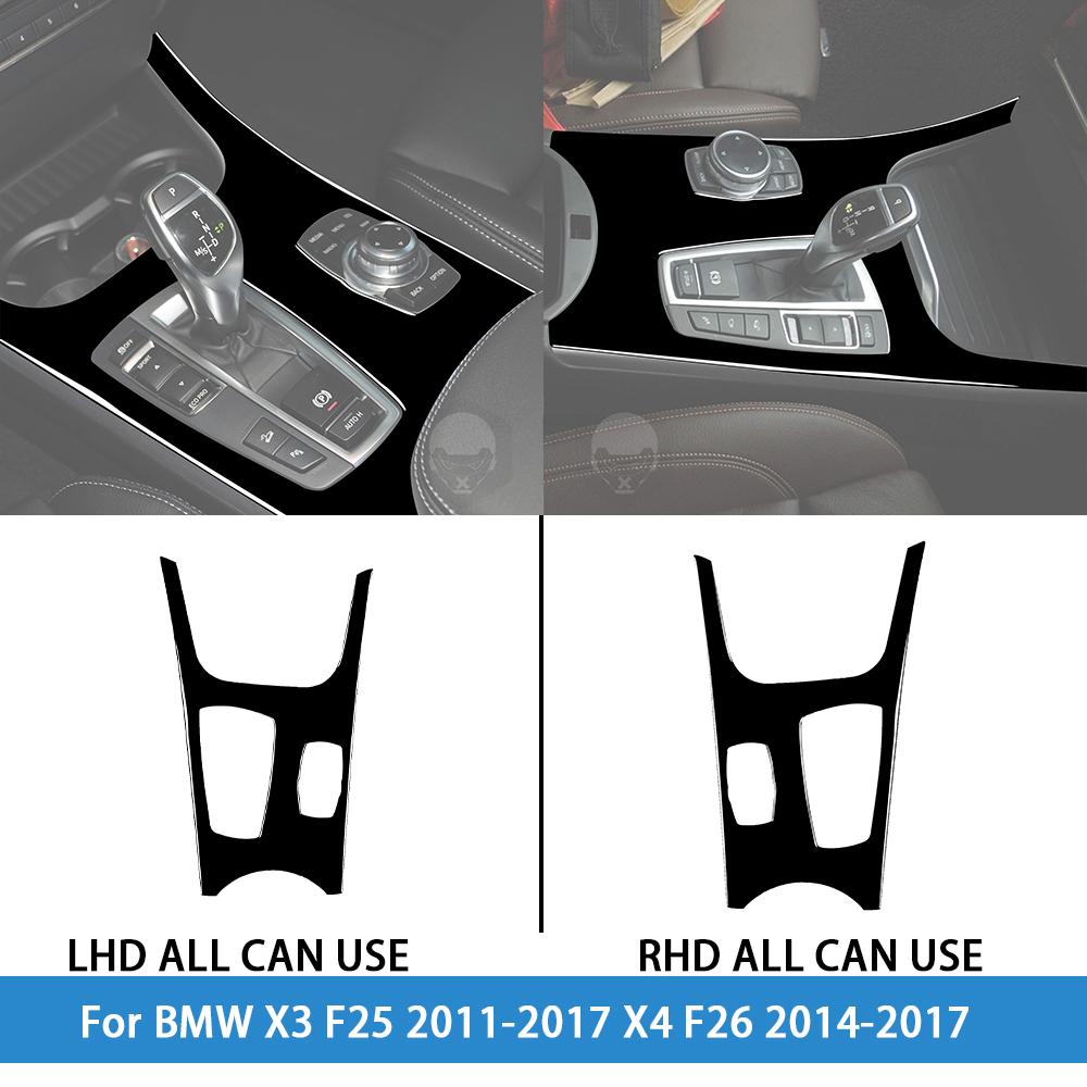 dsgur6 For BMW X3 F25 2011-2017 X4 F26 2014-2017Car Accessories Piano Black Interior Air Vent Taillight Console Trim Modified Sticker