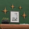 4Pcs Retro Starburst Wall Decoration 3D Printed Mini Mid-Century Starburst Wall Art Home Bedroom Living Room Bathroom Wall Decorative Sign