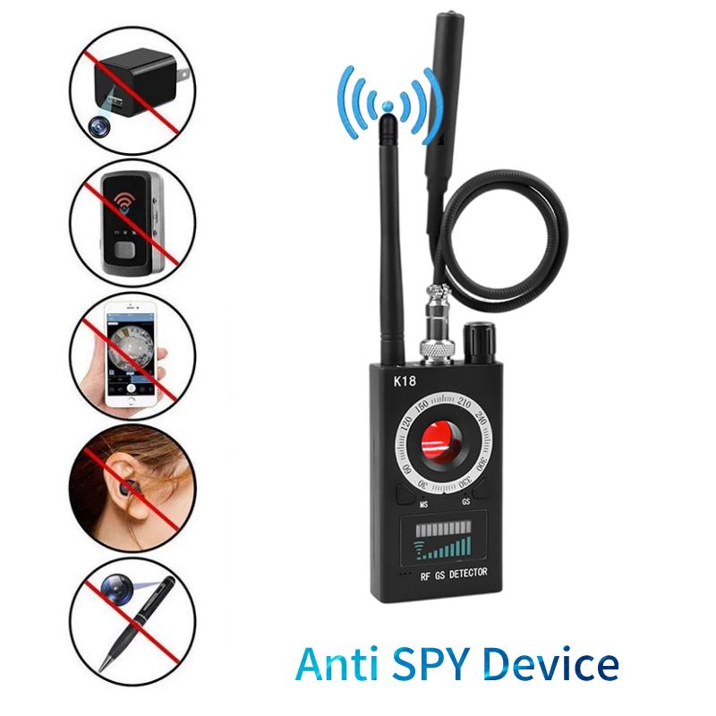 K18 RF Signal Detector RF Locator Tracker Multi-function Anti SPY-Camera Anti-Candid Device GPS GSM Detect