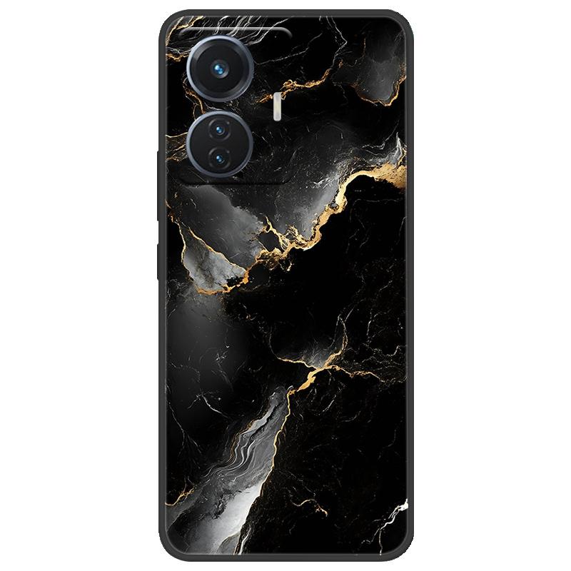 Для vivo T1 4G Y55 4G iQOO Z6 44 Вт V2153 Чехол Мраморный Мягкий Матовый Силиконовый Чехол на Заднюю Панель Для Vivo T1 44 Вт Полная Защита Чехол для Телефона