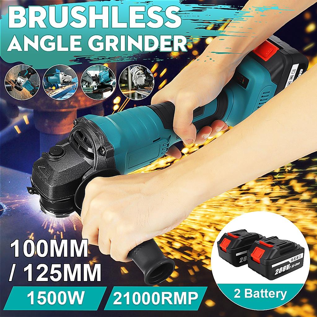 100/125 мм Аккумуляторная угловая шлифовальная машина для полировки, электроинструменты 21000RMP, аккумуляторная электрическая шлифовальная машина для резки