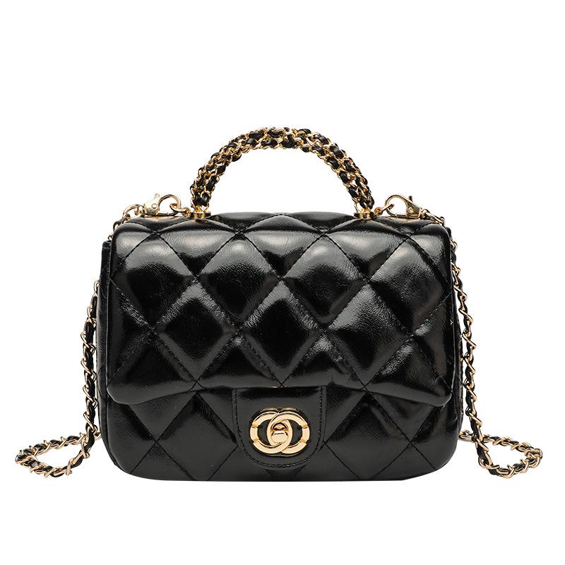 2026 Diamond Lattice Chain Bag: Women's Stylish Small Square Makeup Box & Shoulder Bag