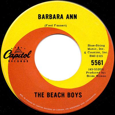 7-дюймовая пластинка BEACH BOYS Barbara Ann Girl Dont Tell Me 5561 Capitol Records 1965 США Рок Б/у