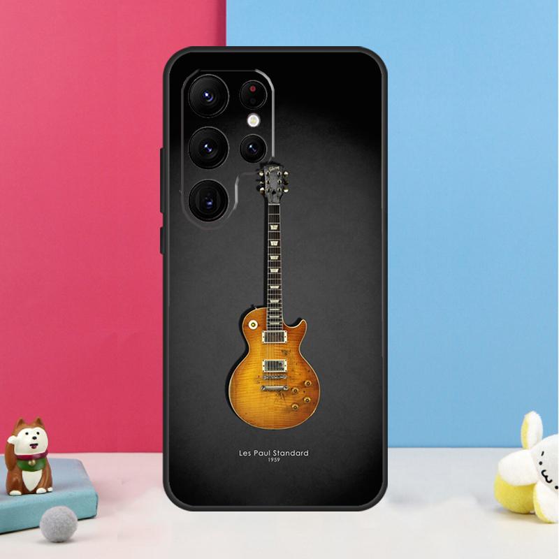 Винтажный Чехол с Музыкальными Гитарами для Samsung Galaxy S23 Ultra S24 S22 Note 20 10 Plus S8 S9 S10 S21 S20 FE Задняя Крышка