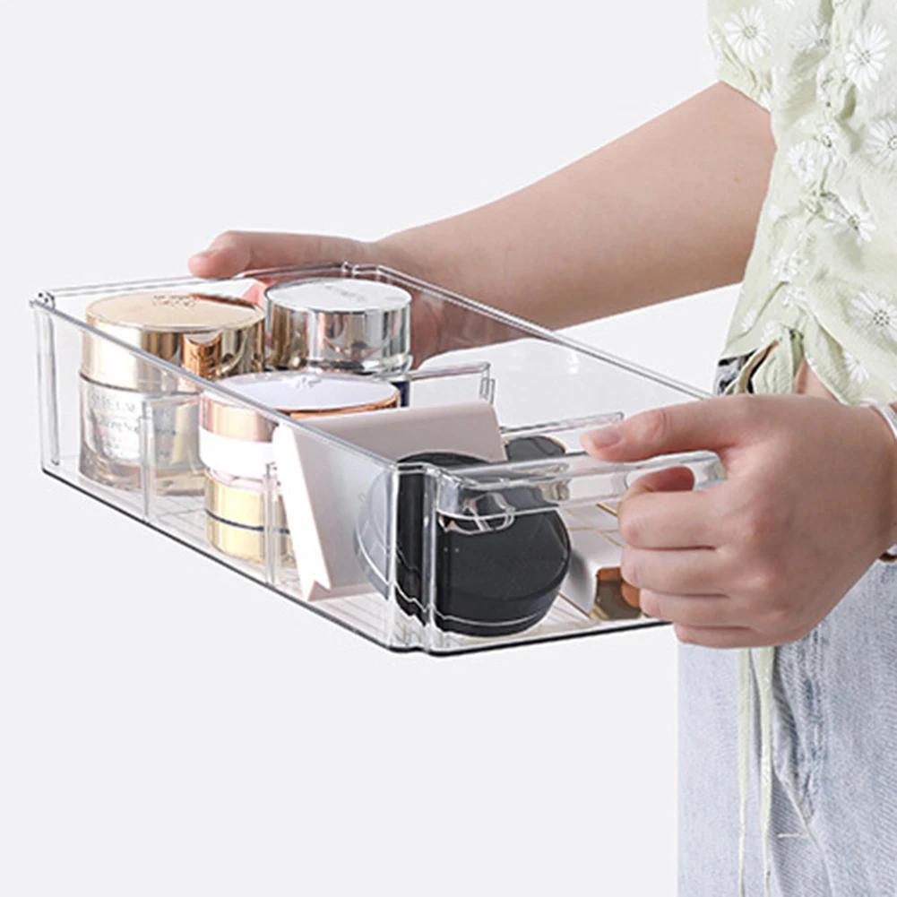 2 Tier Pull-out Under Sink Organizer Multipurpose Closet Storage Container Clear Acrylic Stackable Drawer Kitchen Organizer Tray