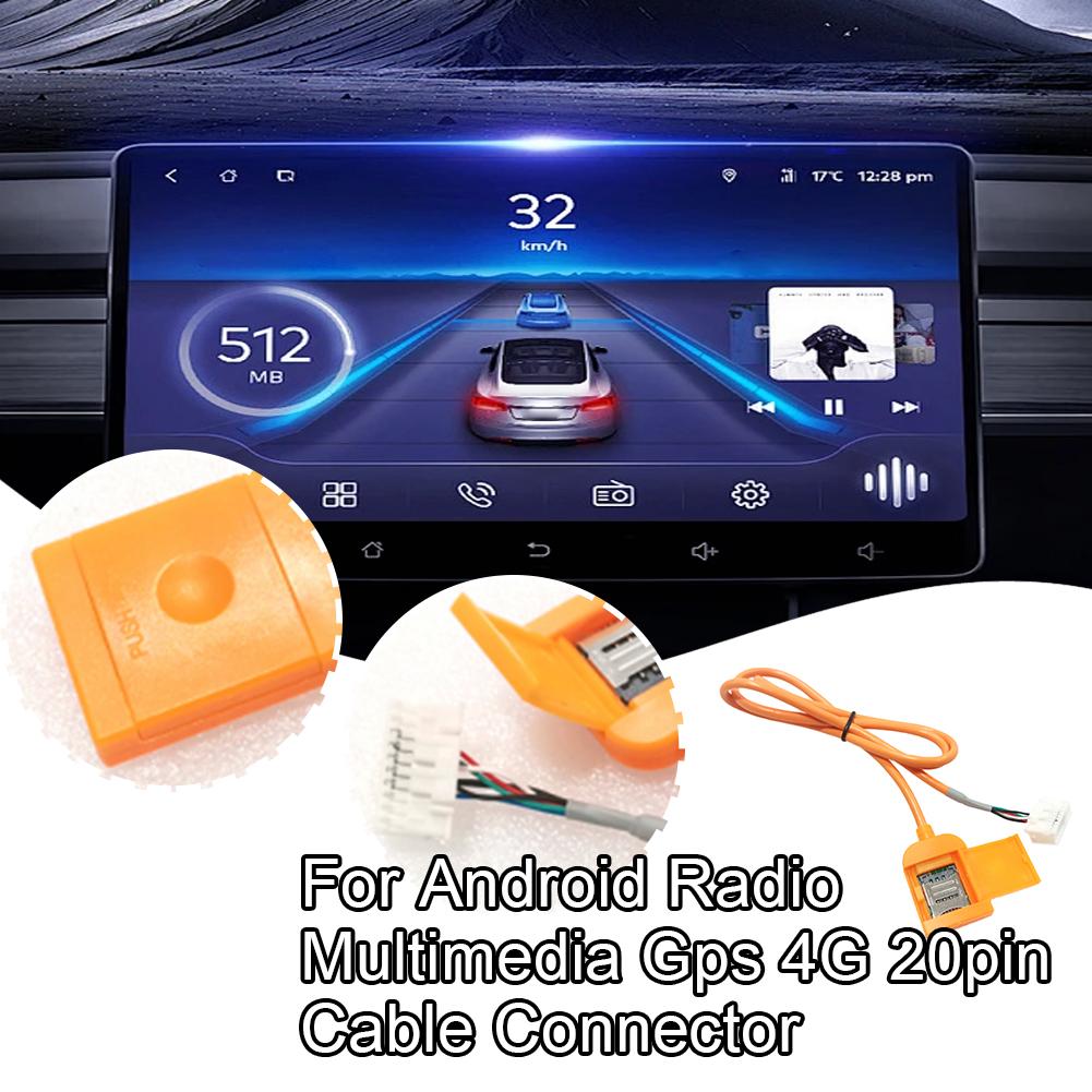 Новый адаптер слота для SIM-карты для Android Radio Multimedia Gps 4G 20pin Cable Connector Car Accsesories Wires Replacing Part