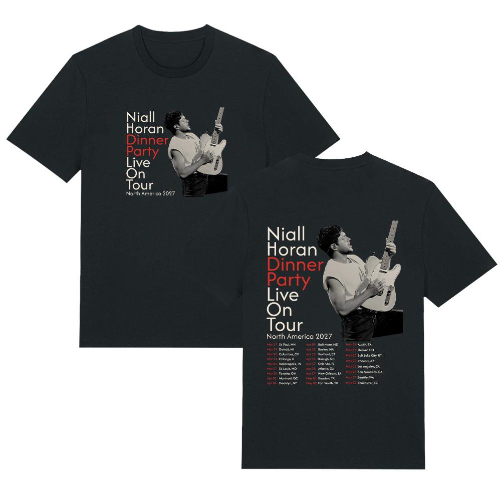 Niall Horan Dinner Party Live Tour North America 2027 T Shirt Y2k Soft T-shirt Cotton Male Clothes Tee Shirt Unisex Tops