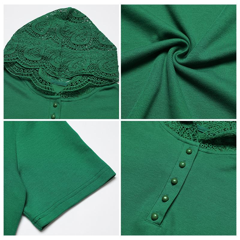 DIMANAF 2025 Летние Повседневные Женские Футболки Большого Размера с Коротким Рукавом, Кружевные Толстовки с Капюшоном, Топы, Свободная Рубашка