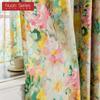 1 шт. Серия Nuan Европейский пасторальный стиль Цветные шторы с принтом Полностью светонепроницаемые шторы для спальни, гостиной, балкона, окна для домашнего декора