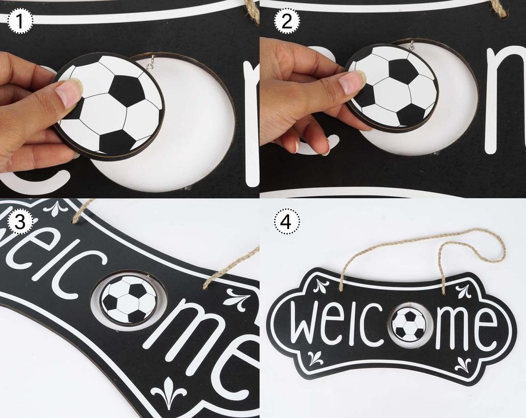 Inkdotpot Welcome Sign Front Door Decorations Hanging Rustic Wood Seasonal Holiday Ornaments Housewarming GiftWall Hanging 18" Inches